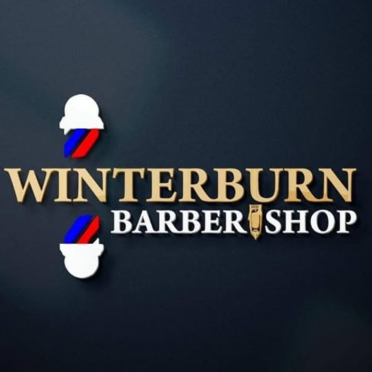 Winterburn Barbershop logo, barber shop on Winterburn Road in west Edmonton